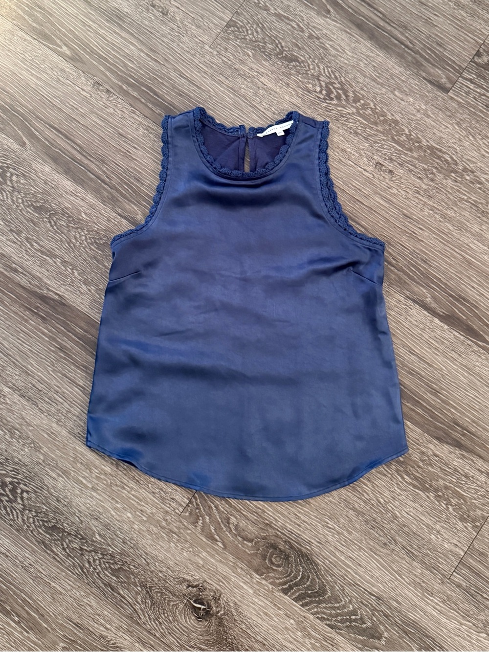 Melissa Nepton Kelsi Crochet Trim Satin Tank